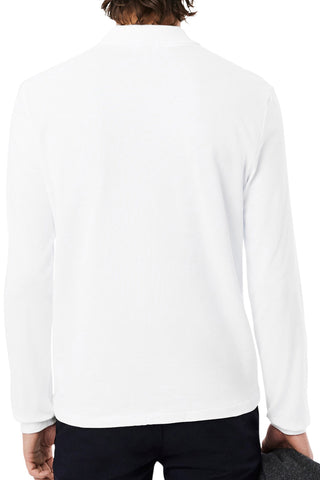 Men's White Lacoste L1212 Classic Long Sleeve Polo T-Shirt