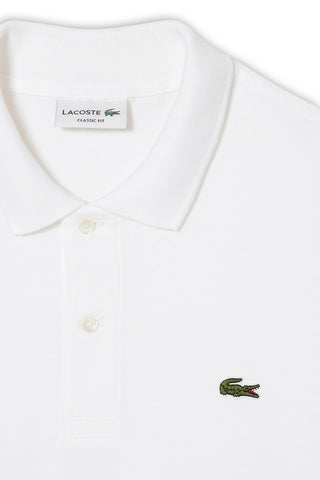 Men's White Lacoste L1212 Classic Long Sleeve Polo T-Shirt