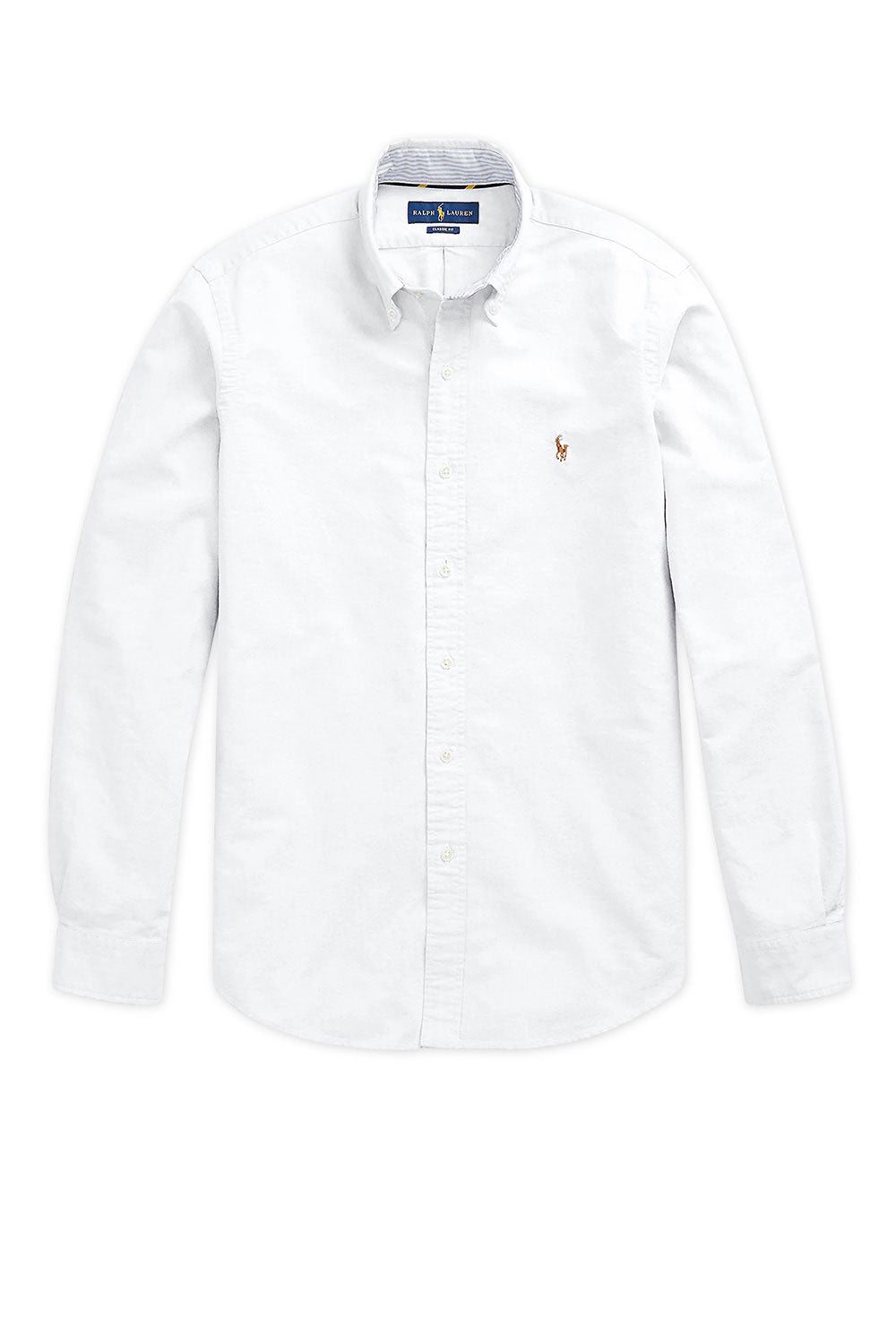 Men's White Oxford Polo Ralph Lauren Long Sleeve Shirt