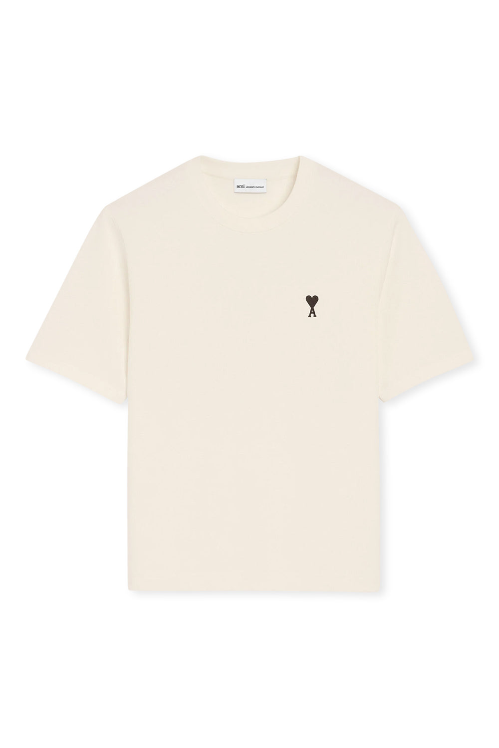 Men's AMI Cream 'Ami De Coeur' Et Imprime Place Des Victoires Au Dos T-Shirt