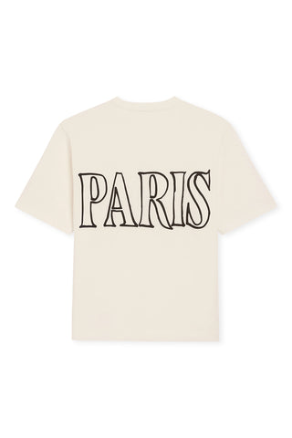 Men's AMI White Cream AMI PARIS Print T-Shirt