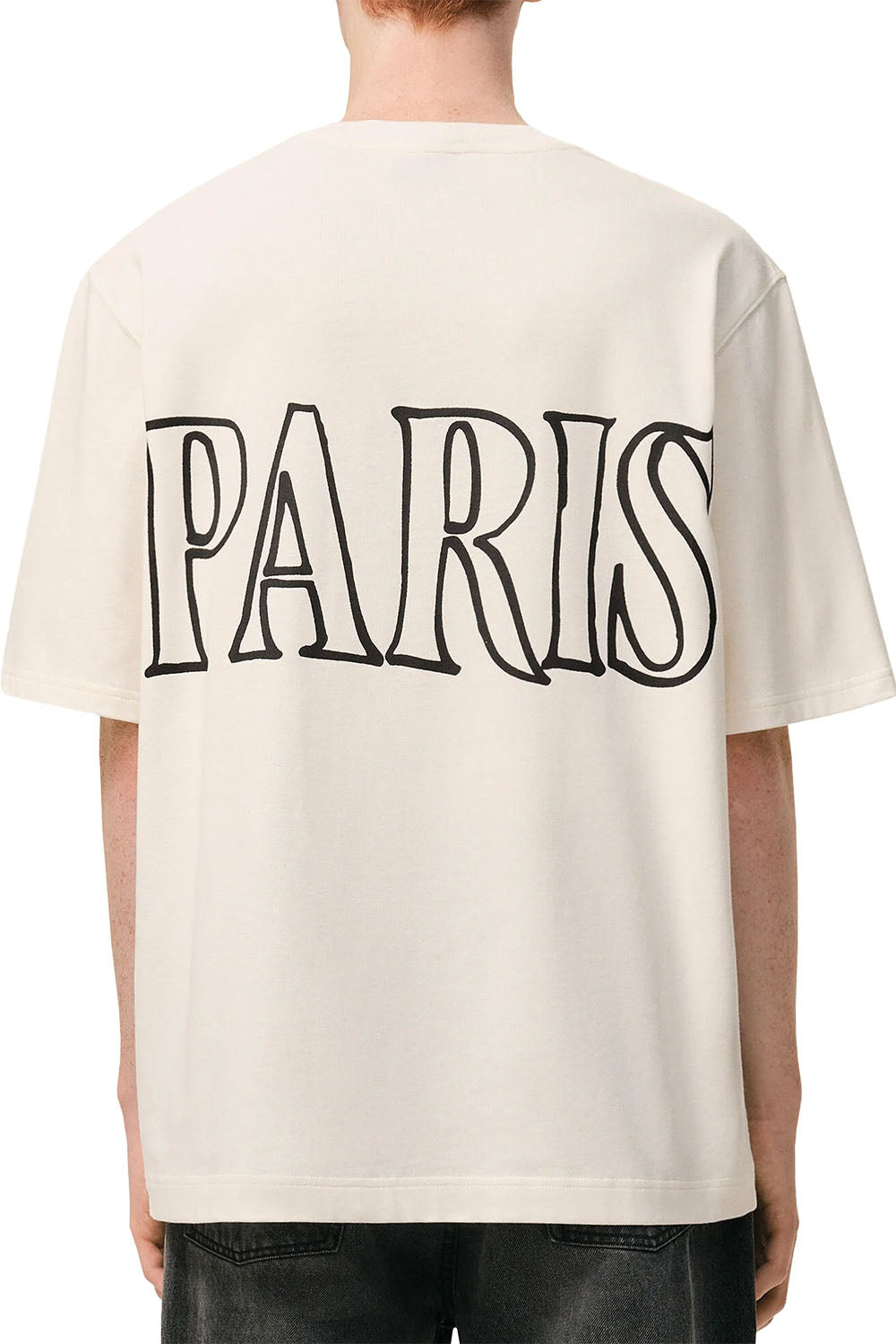 Men's AMI White Cream AMI PARIS Print T-Shirt