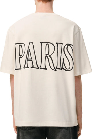 Men's AMI White Cream AMI PARIS Print T-Shirt