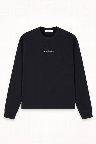 Men's Black Acne Studio Franklin Stamp Oversized Logo Print Sweatshirt