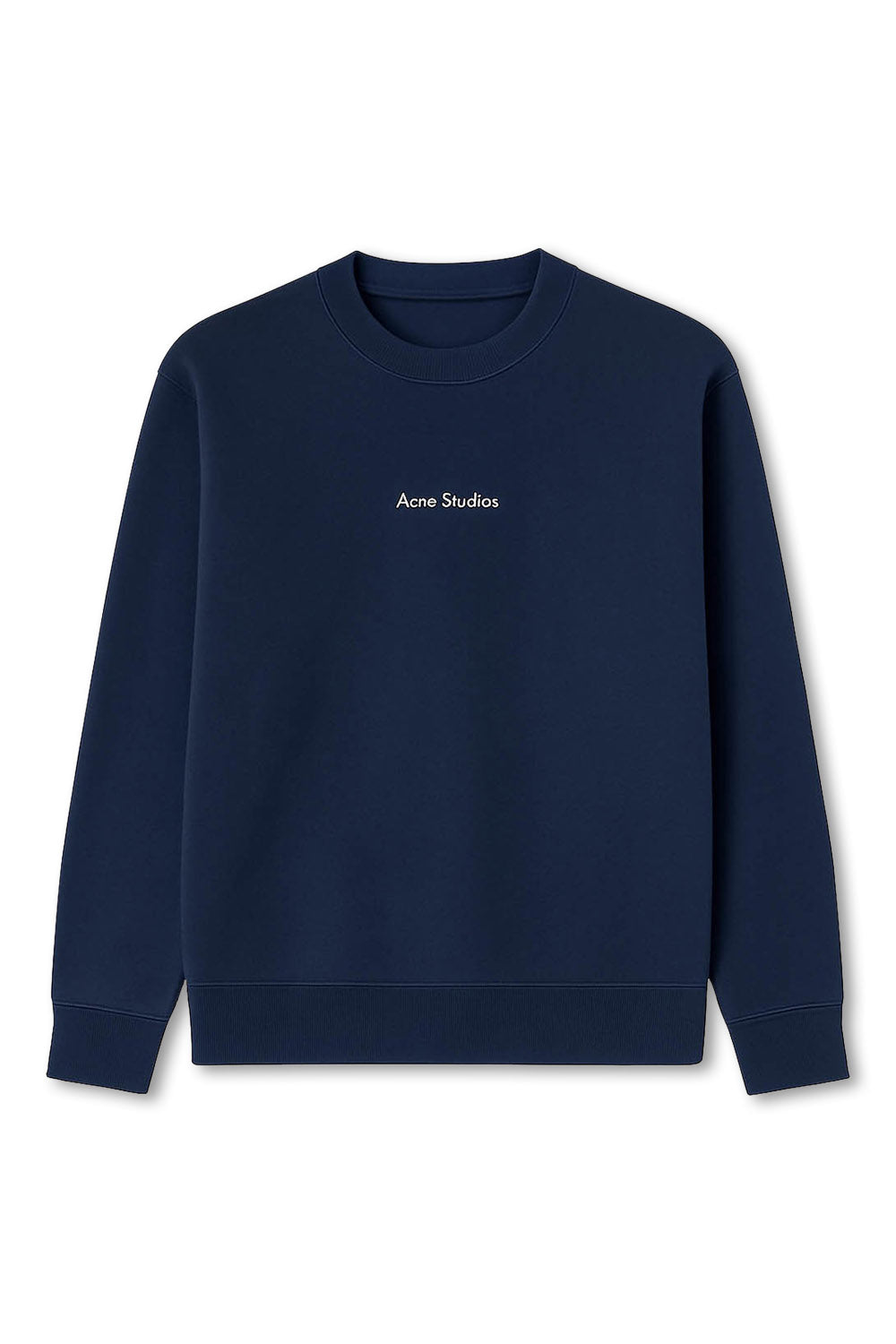 Men's Acne Studio Navy Franklin Stamp Oversized Logo Print Sweatshirt