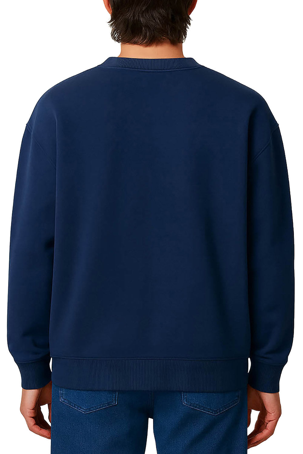 Men's Acne Studio Navy Franklin Stamp Oversized Logo Print Sweatshirt