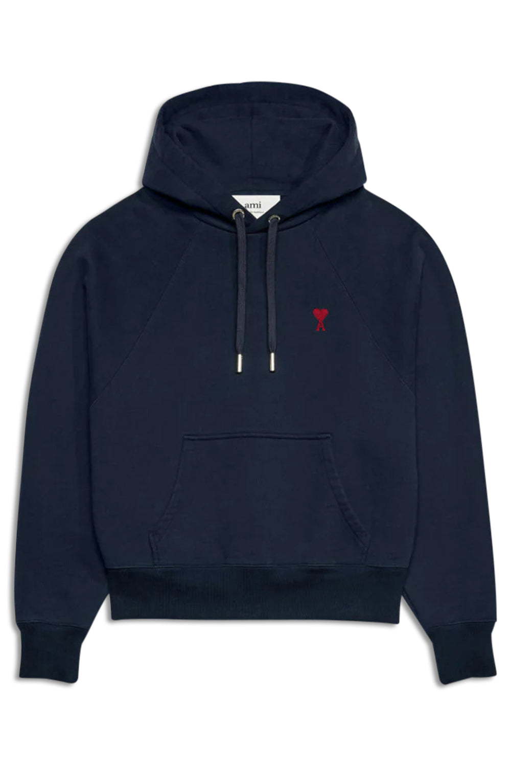 Men's Red Ami de Coeur Navy Blue Print Hoodie