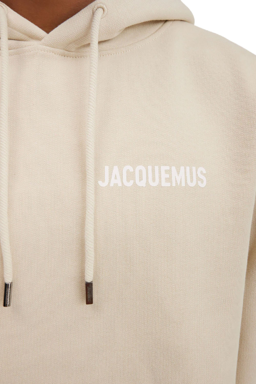 Men's Beige Jacquemus Le Sweatshirt Logo Hoodie