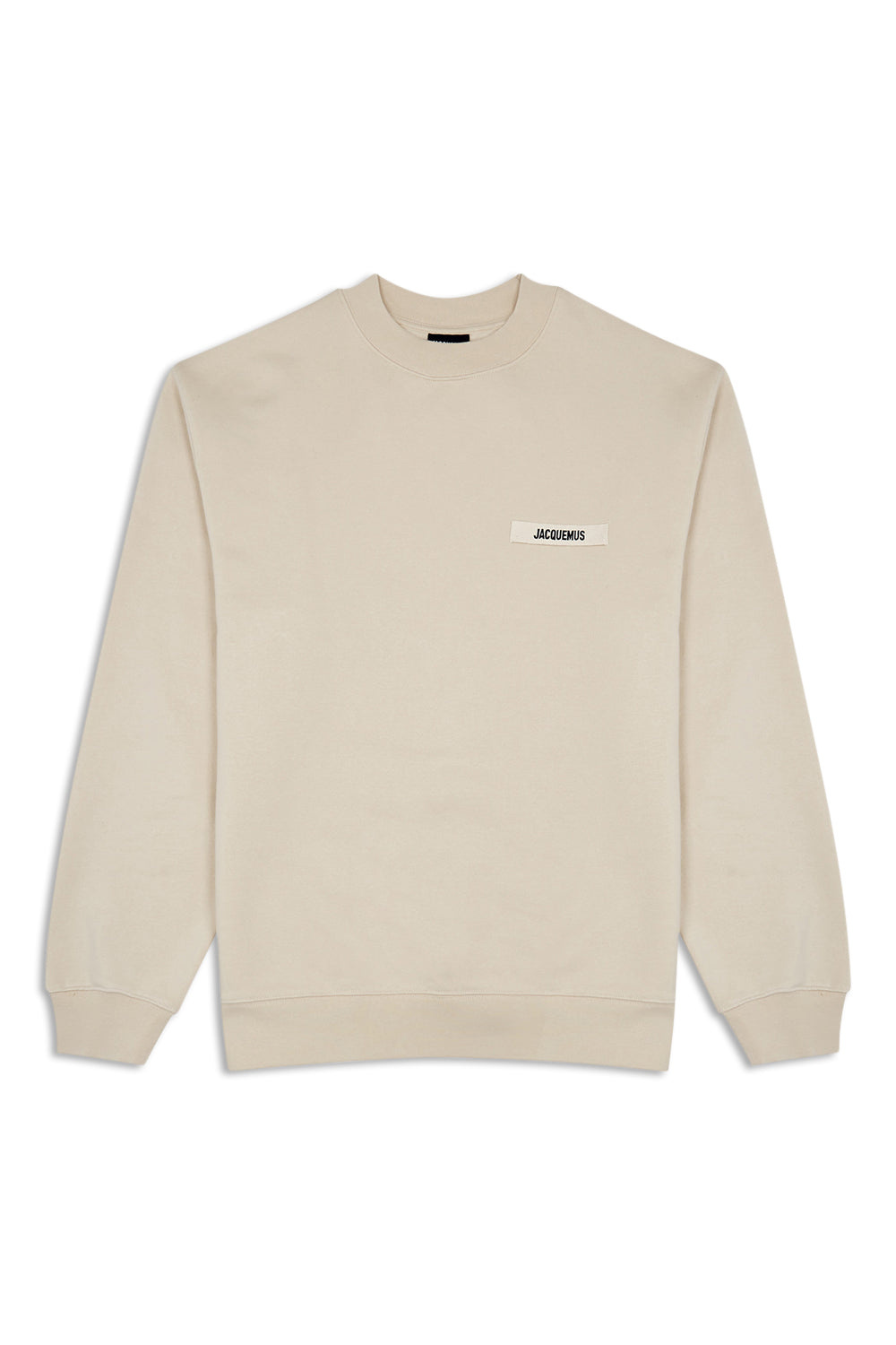 Men's Beige Jacquemus Le Sweatshirt Gros Grain Cotton Sweatshirt