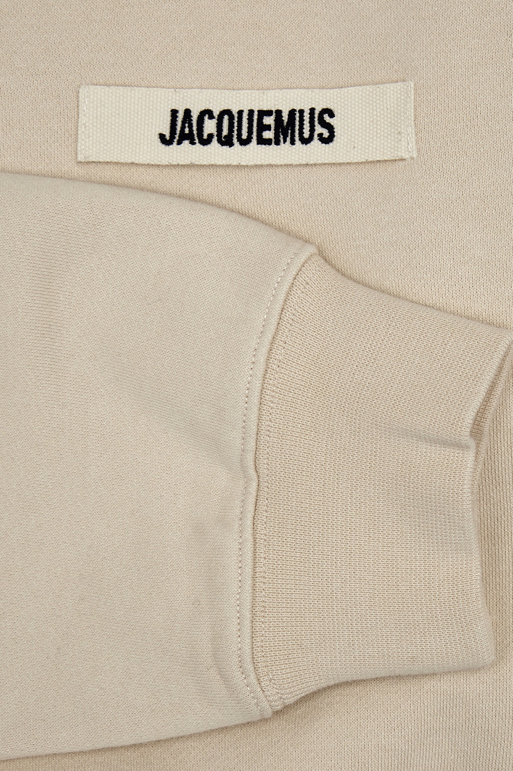 Men's Beige Jacquemus Le Sweatshirt Gros Grain Cotton Sweatshirt