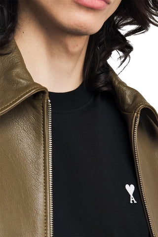 Men's Black Ami Paris 'Ami De Coeur' Cotton T-Shirt