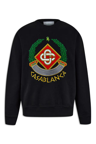 Men's Black Casablanca Casa Crest Sweatshirt