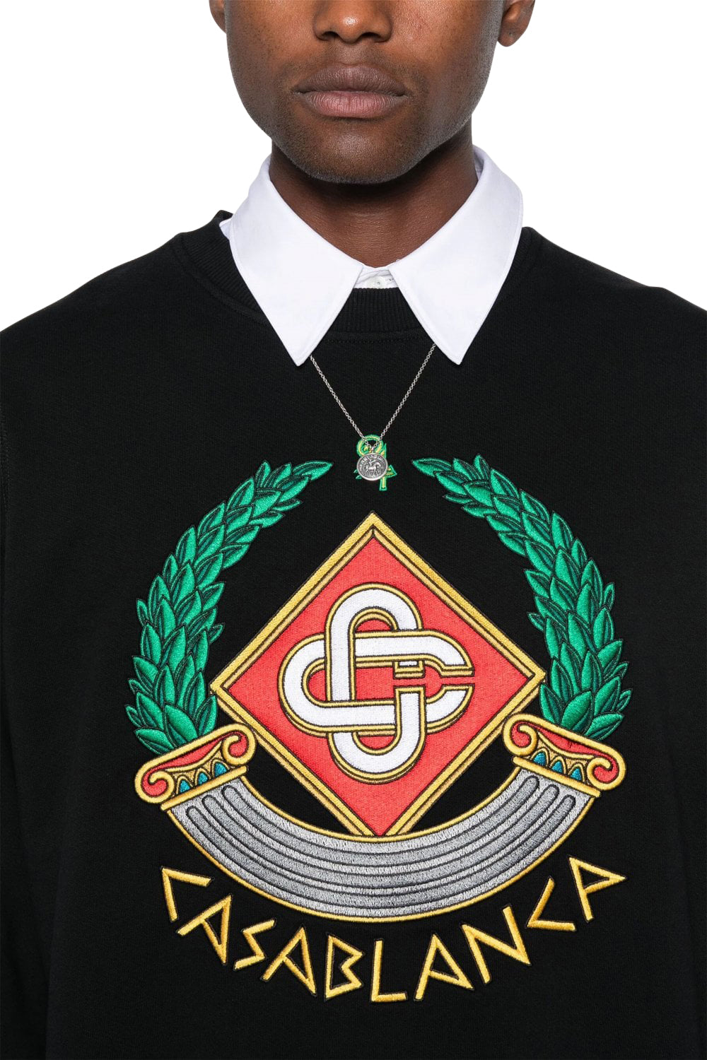 Men's Black Casablanca Casa Crest Sweatshirt