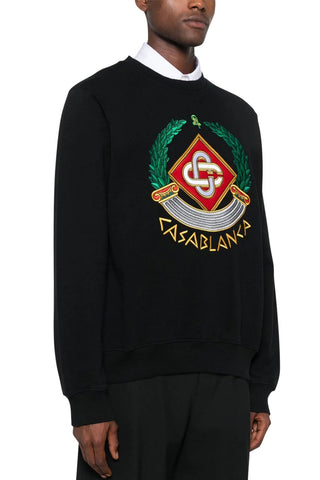 Men's Black Casablanca Casa Crest Sweatshirt