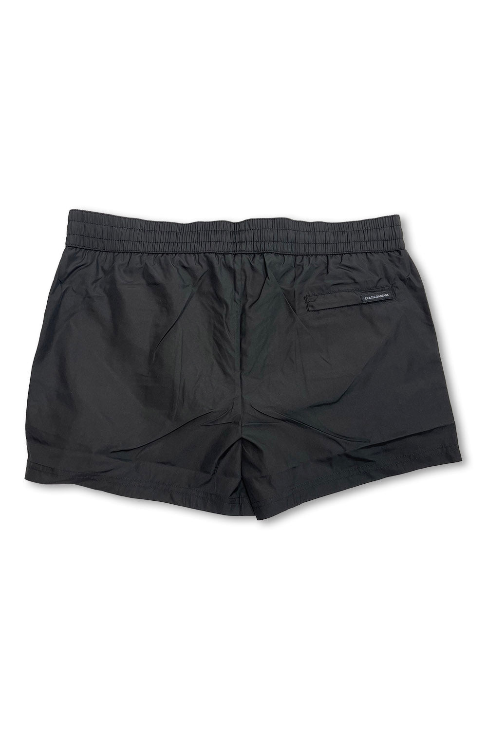 Men's Black Dolce & Gabbana Short Jacquard Swim Trunks