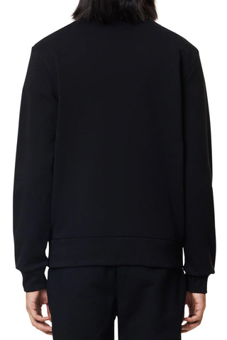 Men's Black Lacoste Fleece Crew Neck Sweatshirt