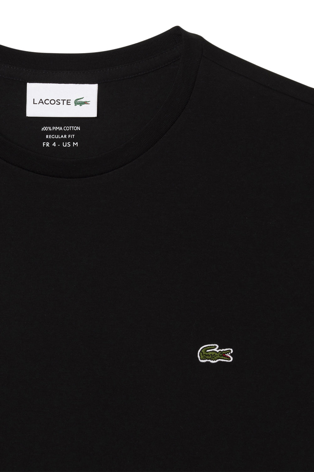 Men's Black Monochrome Lacoste Pima T-Shirt