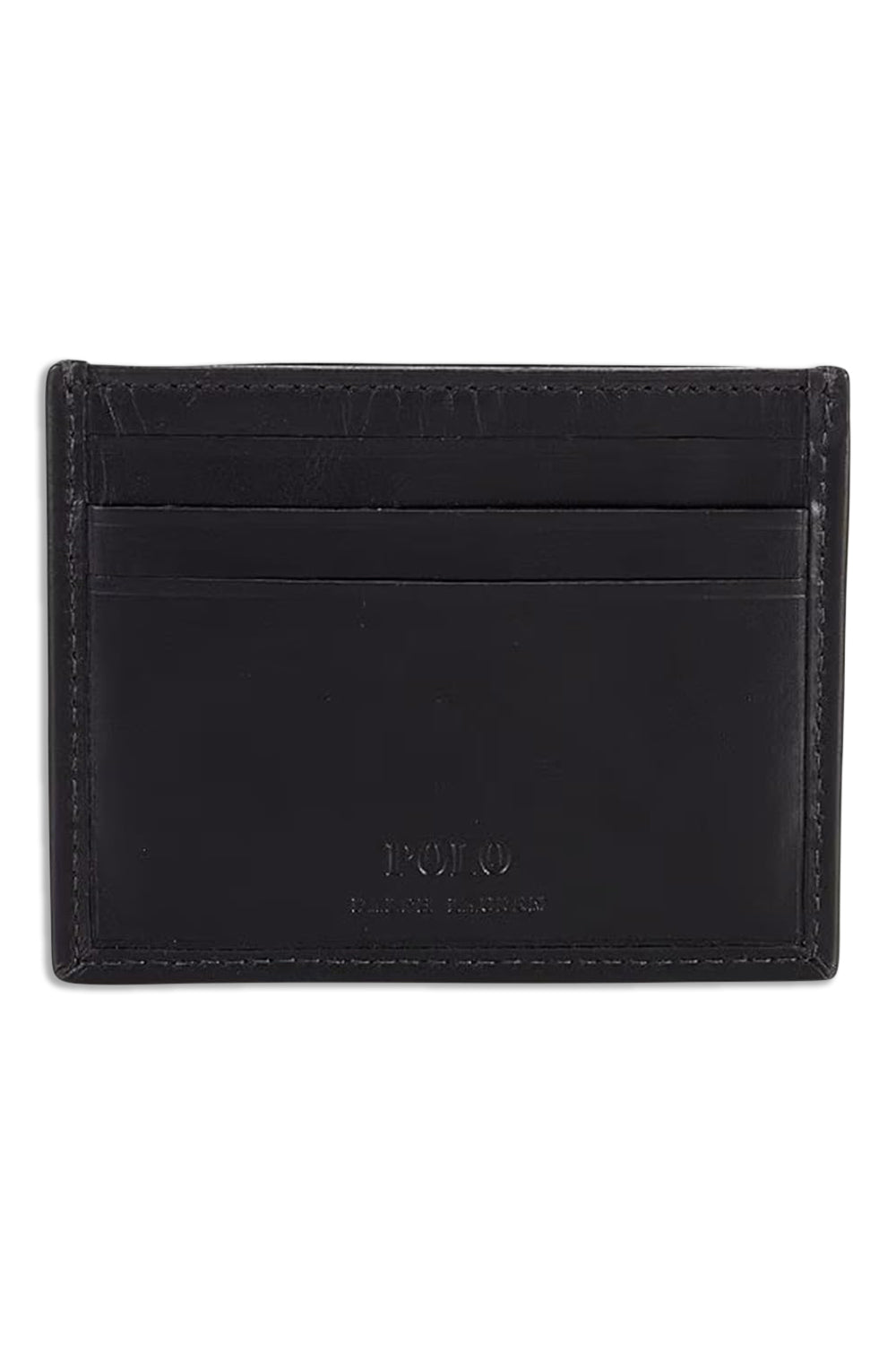 Men's Black Polo Ralph Lauren Multi Red Pony Leather Billfold Wallet