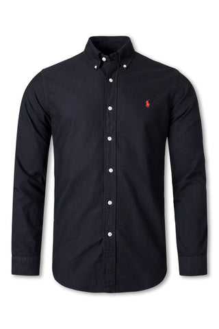 Men's Black Ralph Lauren Oxford Long Sleeve Shirt