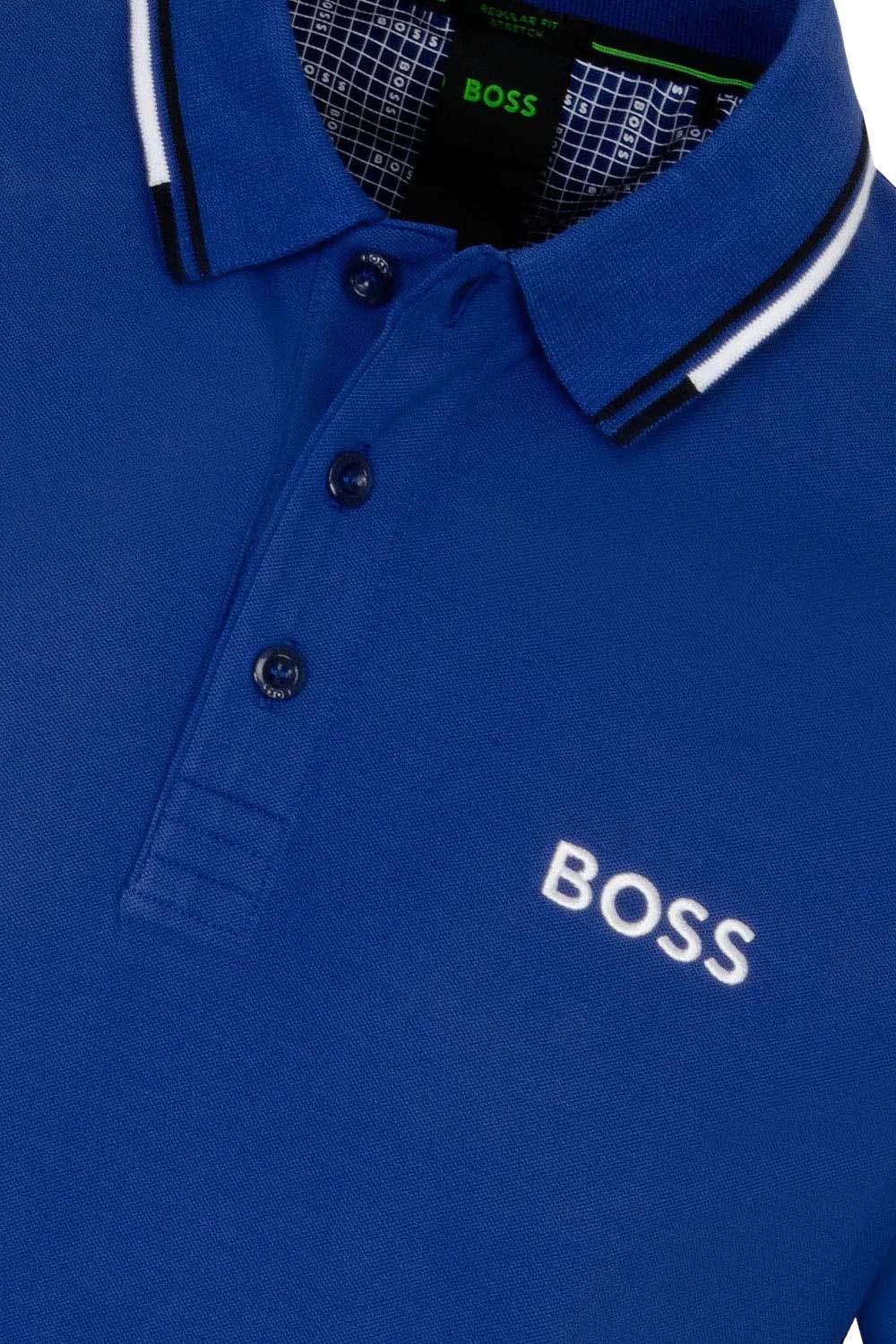 Men's Bright Blue Boss Paddy Pro Piqué Polo Shirt