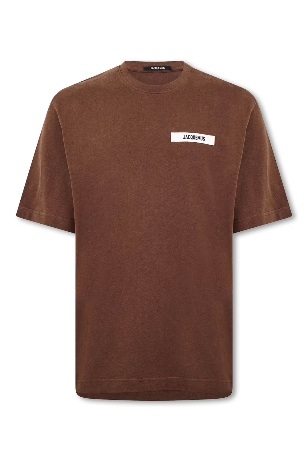 Men's Brown Jacquemus Gros Grain Patch Logo T-Shirt