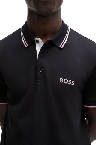 Men's Dark Blue Boss Paddy Pro Piqué Polo Shirt