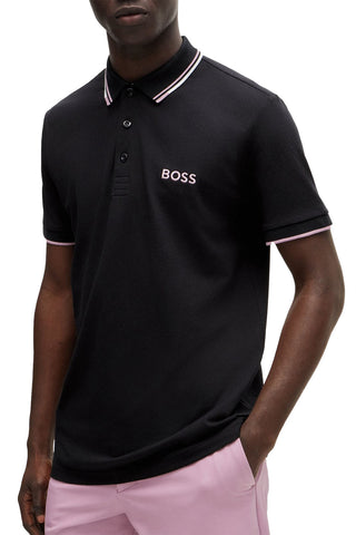 Men's Dark Blue Boss Paddy Pro Piqué Polo Shirt