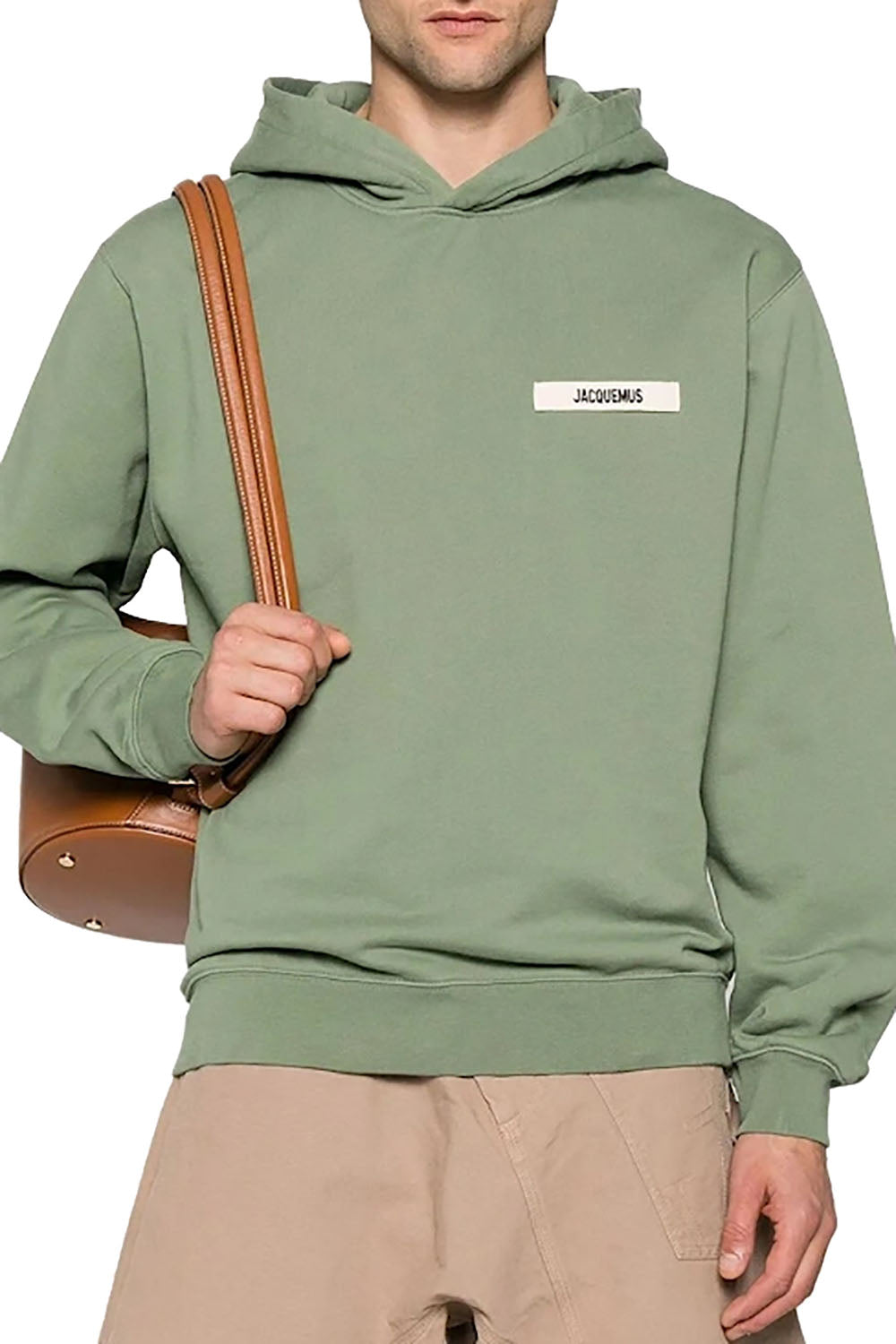 Men's Green Jacquemus Gros Grain Patch Logo La Casa Hoodie