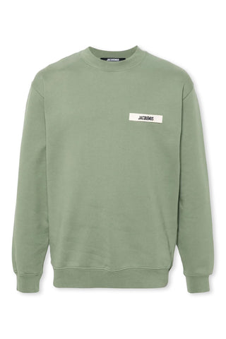 Men's Green Jacquemus Gros Grain Patch Logo Le Casa Sweatshirt