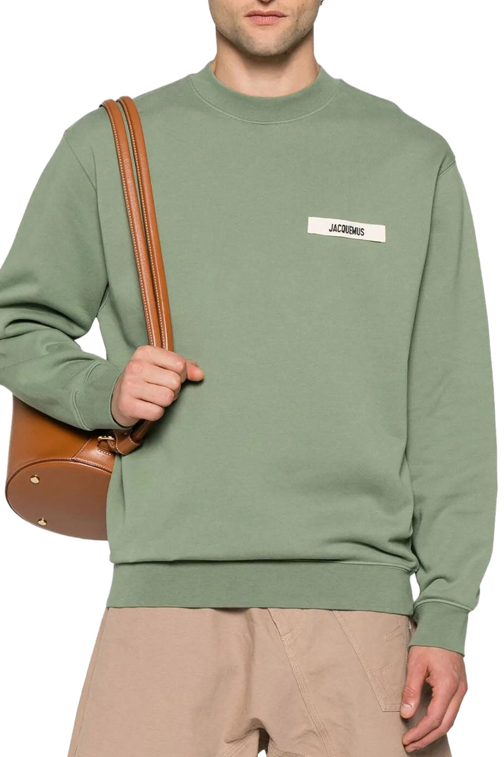 Men's Green Jacquemus Gros Grain Patch Logo Le Casa Sweatshirt