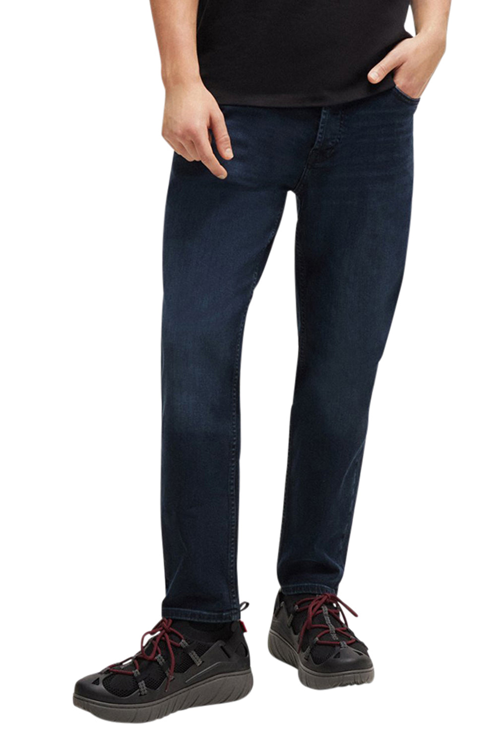 Men's Hugo Boss 634 Black Blue Tapered Fit Jeans