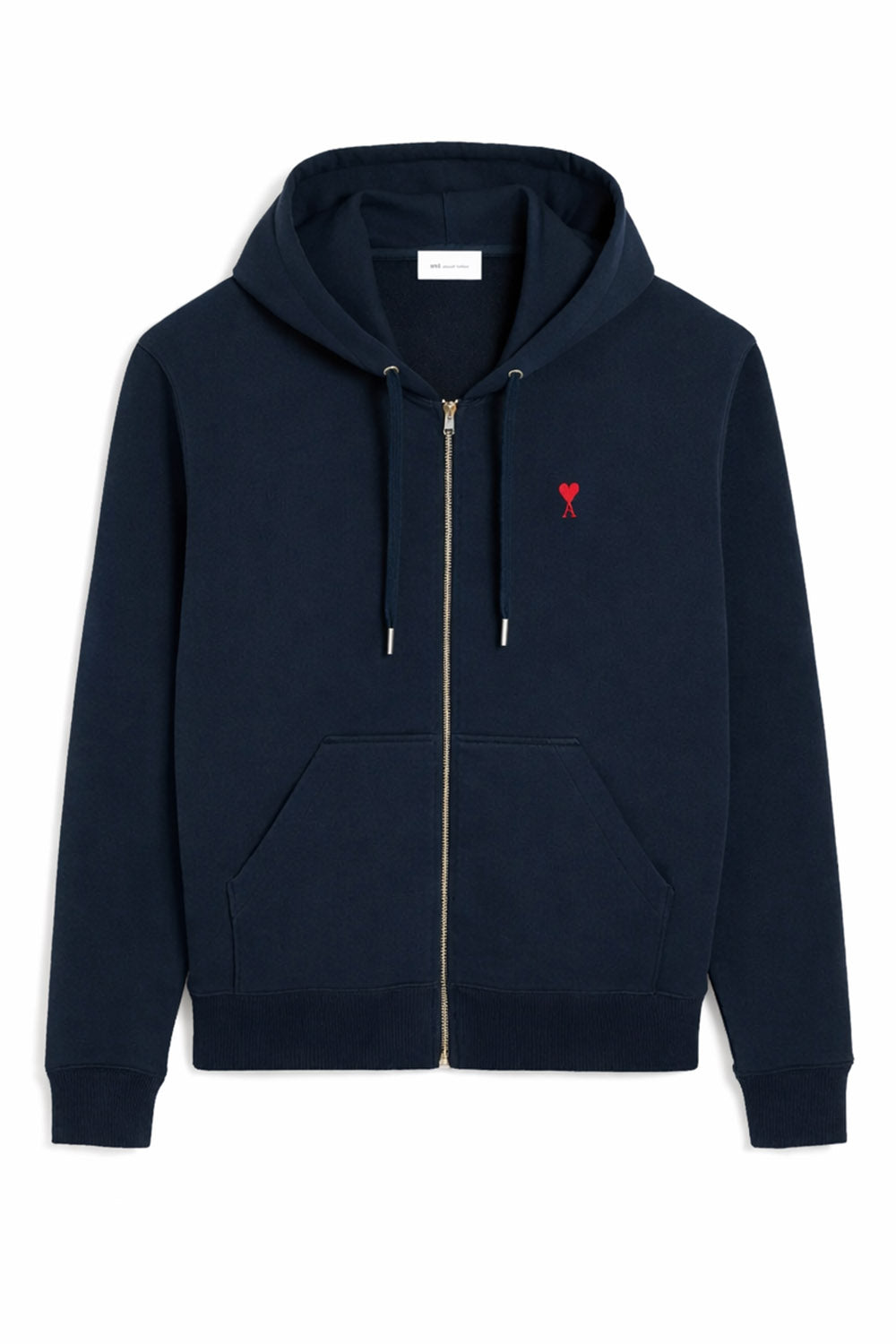 Men's Navy Ami Paris de Coeur Zipped Hoodie