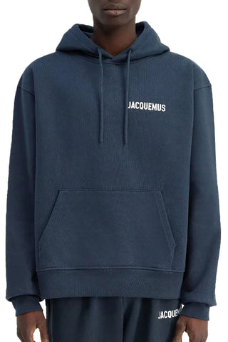 Men's Navy Jacquemus Le Papier Le Sweatshirt Hoodie