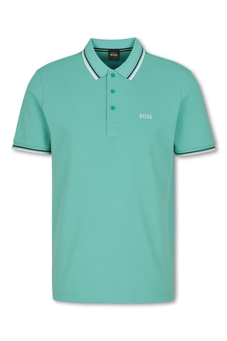Men's Pastel Green Boss Paddy Pro Piqué Polo Shirt