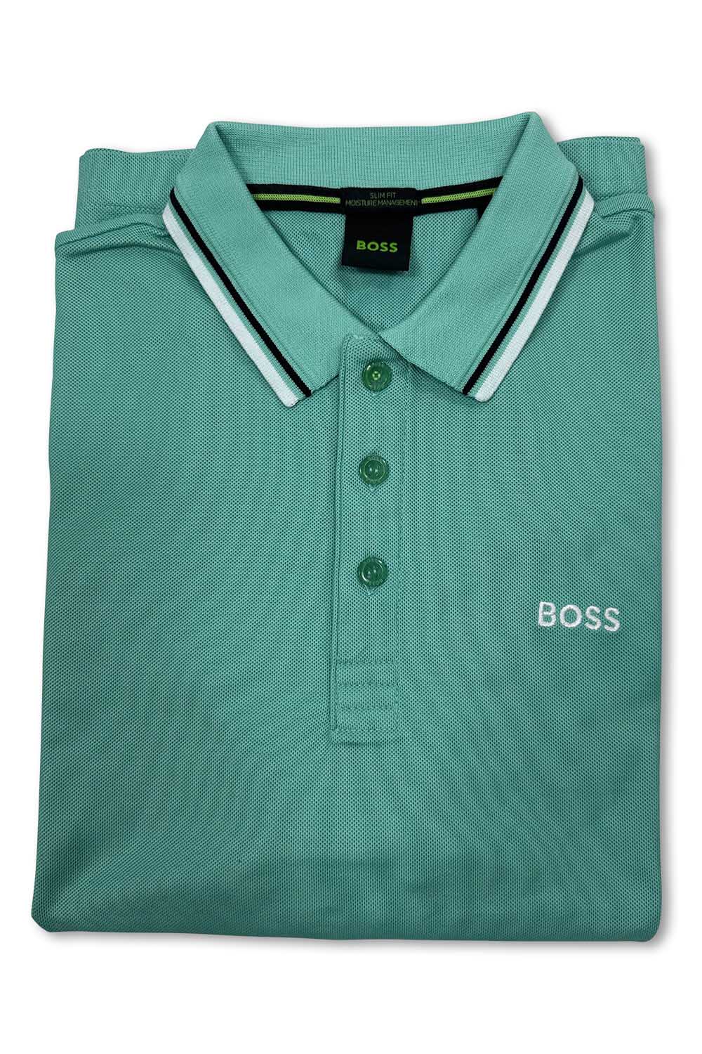 Men's Pastel Green Boss Paddy Pro Piqué Polo Shirt