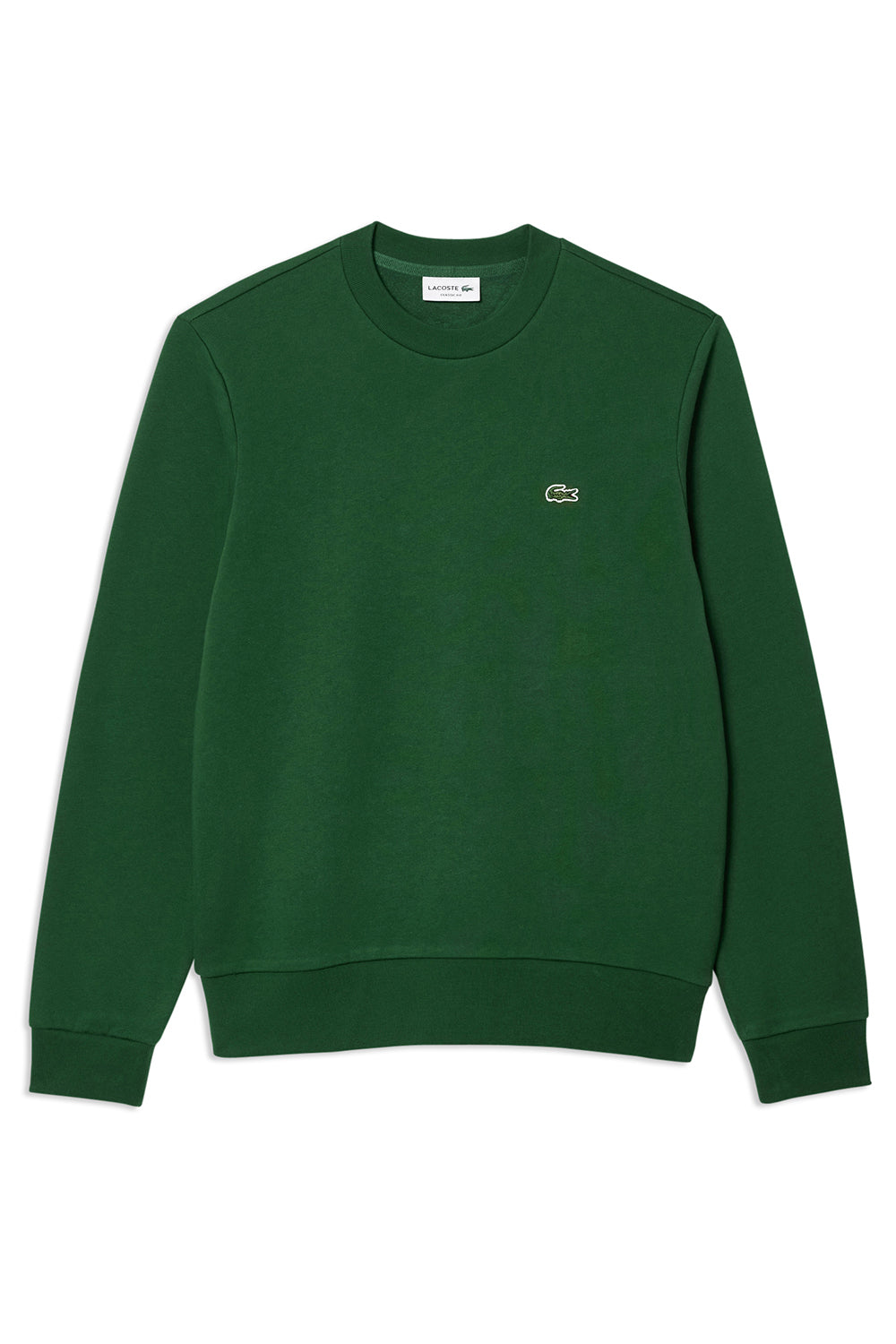 Men's Pine Green Lacoste Fleece Crew Neck Sweatshirt