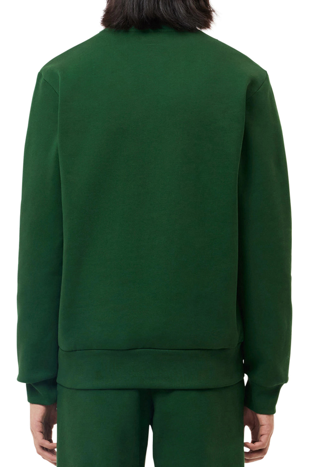 Men's Pine Green Lacoste Fleece Crew Neck Sweatshirt