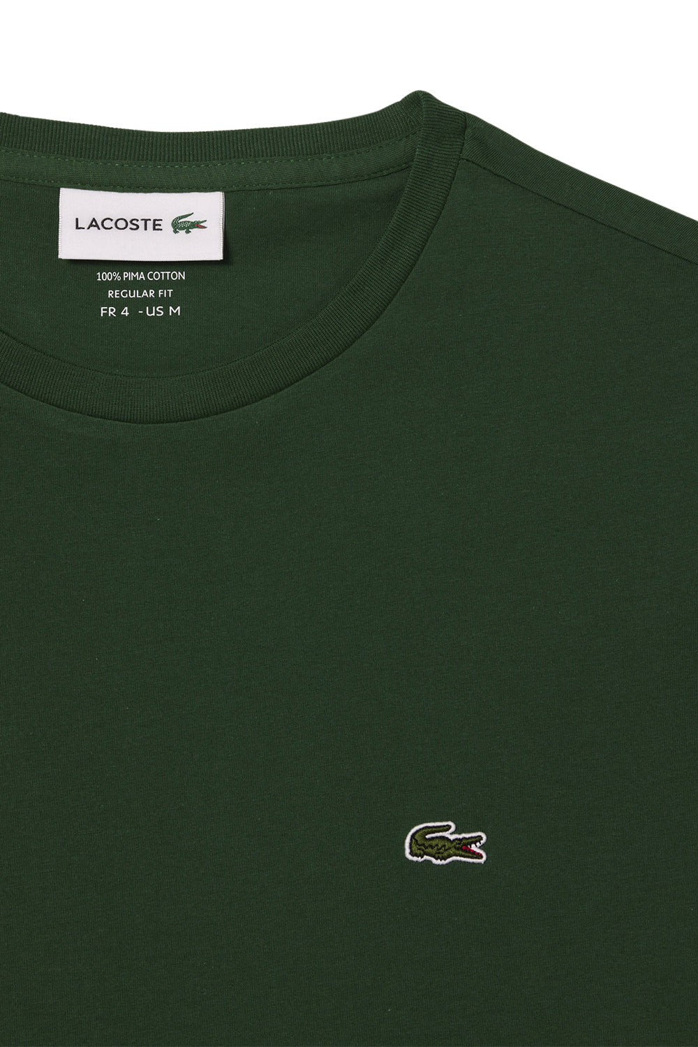 Men's Pine Green Monochrome Lacoste Pima T-Shirt