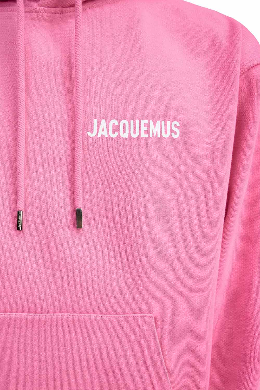 Men's Pink Jacquemus Le Sweatshirt Logo Hoodie