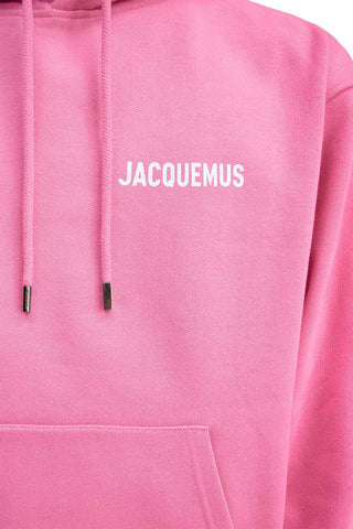 Men's Pink Jacquemus Le Sweatshirt Logo Hoodie