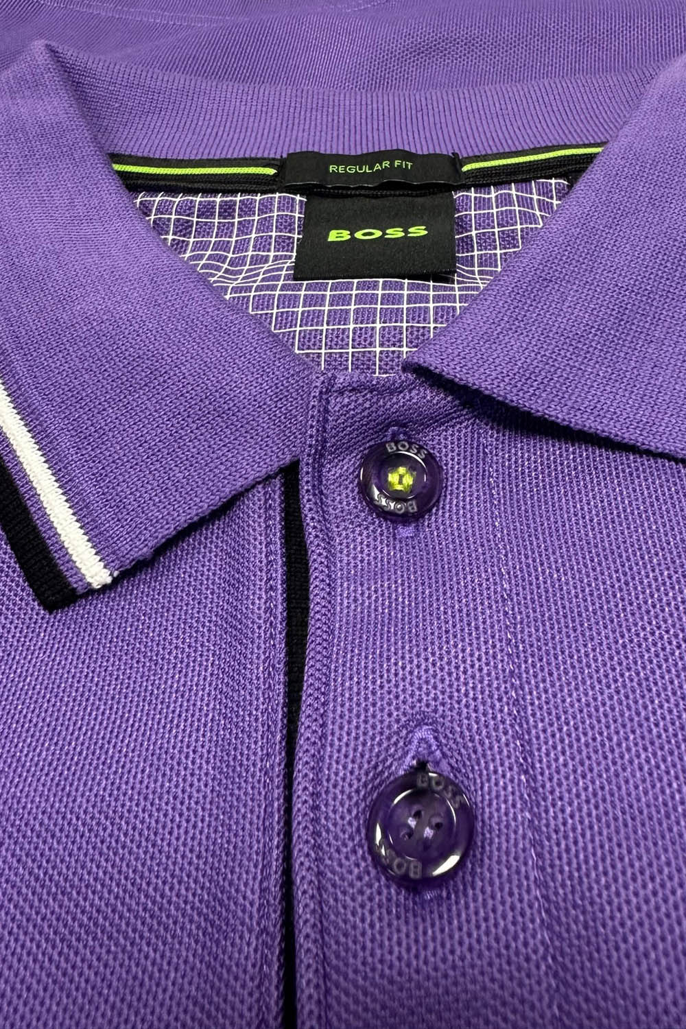 Men's Purple Boss Paddy Pro Piqué Polo Shirt