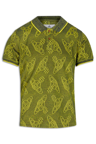 Men's Vivienne Westwood Navy Yellow Classic Polo Shirt