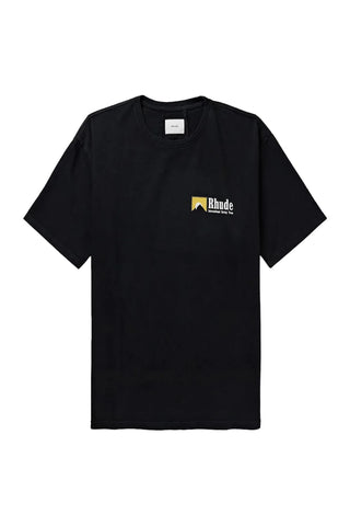 Men's Vintage Black Rhude International Racing Logo T-Shirt