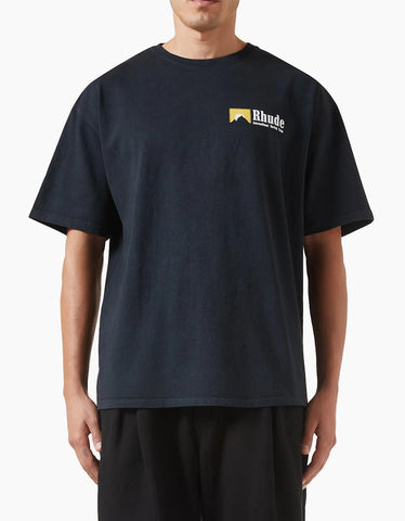 Men's Vintage Black Rhude International Racing Logo T-Shirt