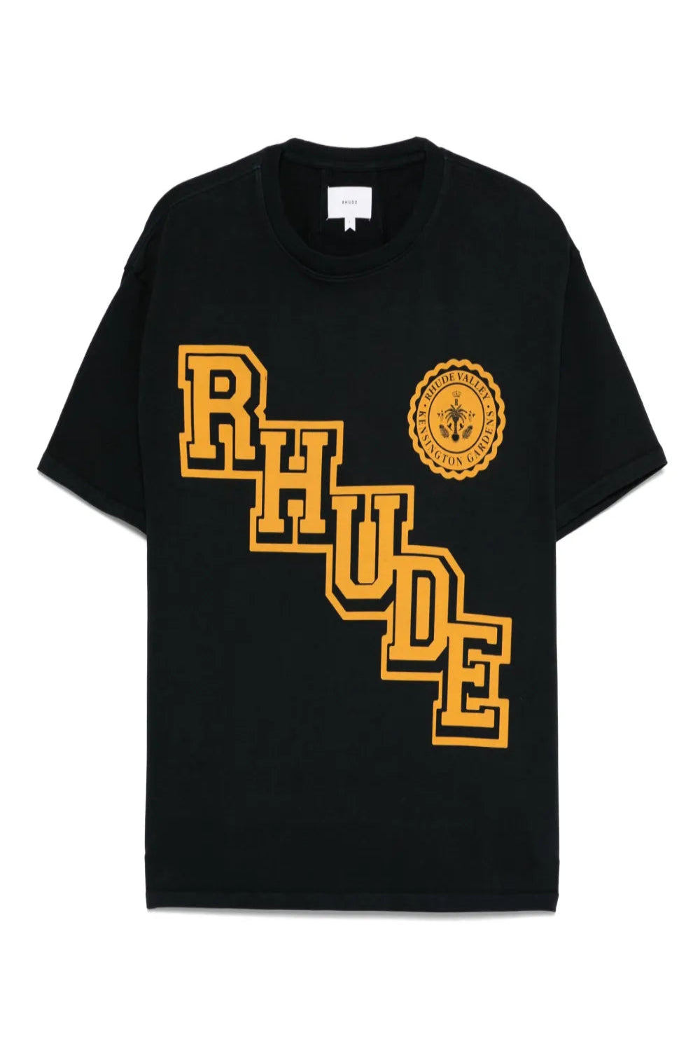 Men's Black Rhude Collegiate Crest T-Shirt