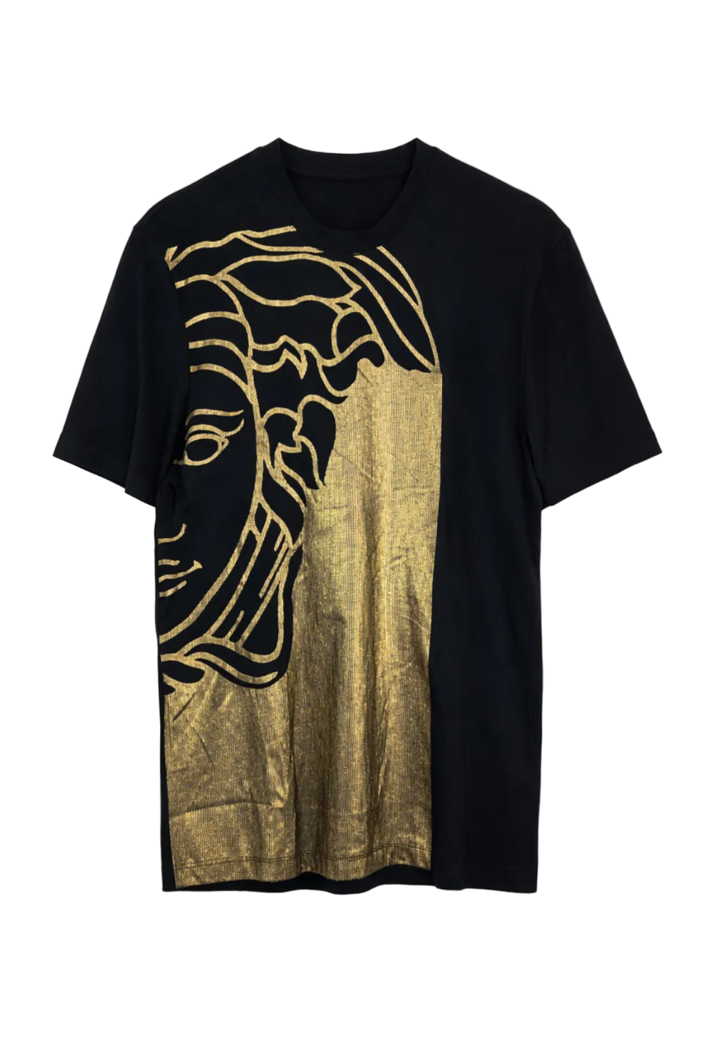 Men's Black Versace Collection Foil Madusa Head T-Shirt