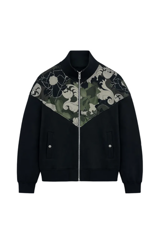 Men's Black Versace Collection Full Zip Sweater