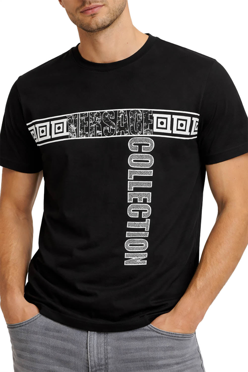 Men's Black Versace Collection T-Shirt