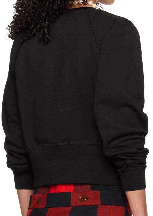 Women's Black Vivienne Westwood Time Machine Cropped Sweatshirt