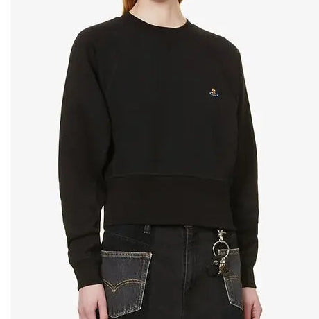 Women's Black Vivienne Westwood Athletic Raglan Sweatshirt